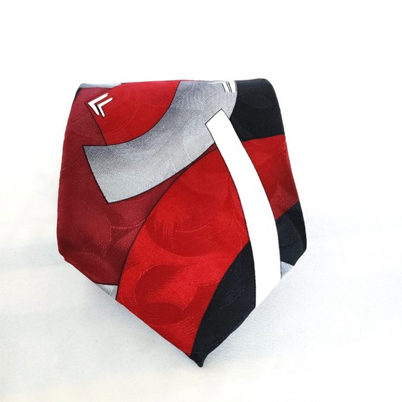 Alexander Lloyd Men's Necktie 100% Silk Multicolor Geometric Design USA 62x4 - Picture 3 of 9